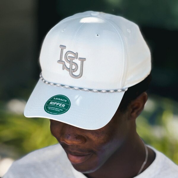 Legacy ISU White Adjustable Rope Hat front